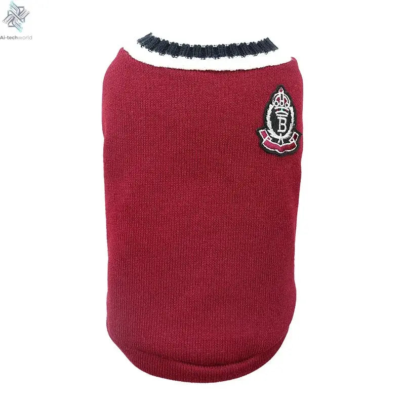 Pet Cat Solid Costume Autumn Winter Christmas Sweater For Small Dogs Kitten Pullover Puppy Vest Clothes Kitty Jacket Outfits Ai-TechWorld 