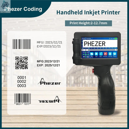 Phezer P17 Handheld Inkjet Printer - Expiry & Batch Code Printing Ai-TechWorld