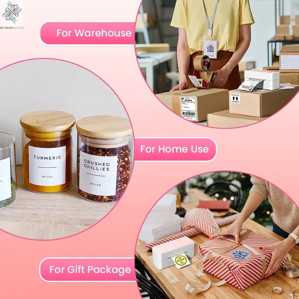 Phomemo 241 Bluetooth Thermal Label Printer Wireless Small Shipping Label Printer 4X6 Compatible with iPhone Android Mac Window Ai-TechWorld