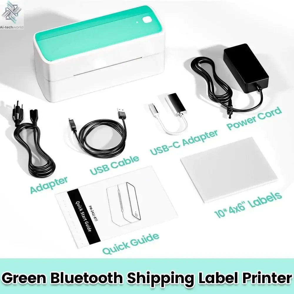 Phomemo 241 Bluetooth Thermal Label Printer Wireless Small Shipping Label Printer 4X6 Compatible with iPhone Android Mac Window Ai-TechWorld
