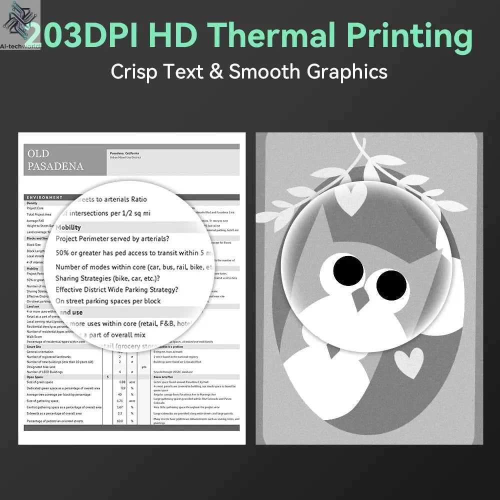 Phomemo M08F Wireless Thermal Printer: Portable Label Maker for Home Office Shipping Ai-TechWorld