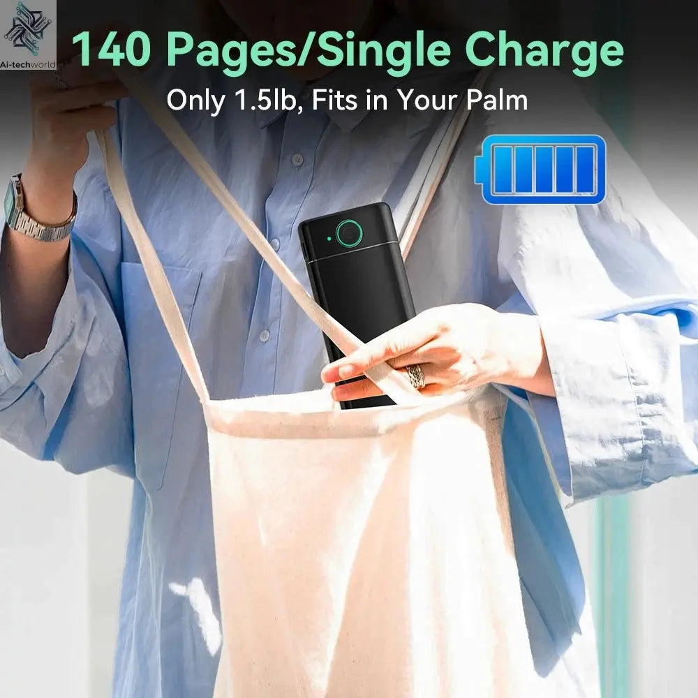 Phomemo M08F Wireless Thermal Printer: Portable Label Maker for Home Office Shipping Ai-TechWorld