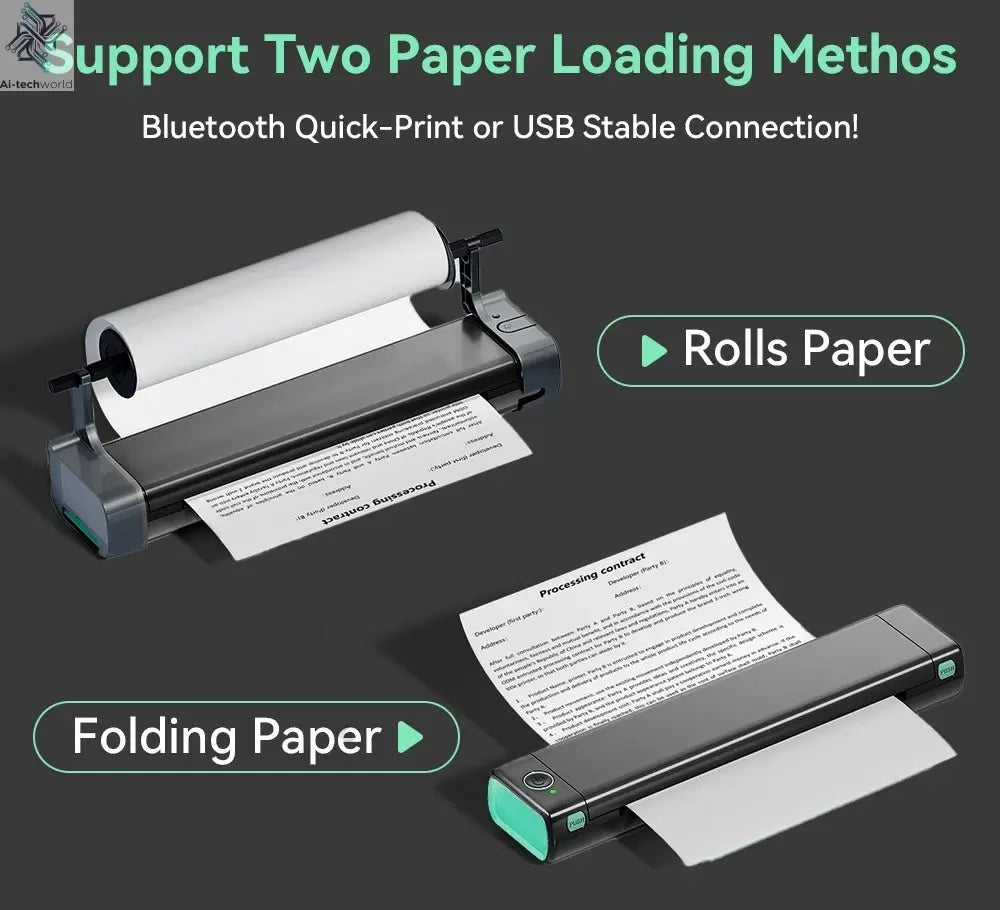 Phomemo M08F Wireless Thermal Printer: Portable Label Maker for Home Office Shipping Ai-TechWorld