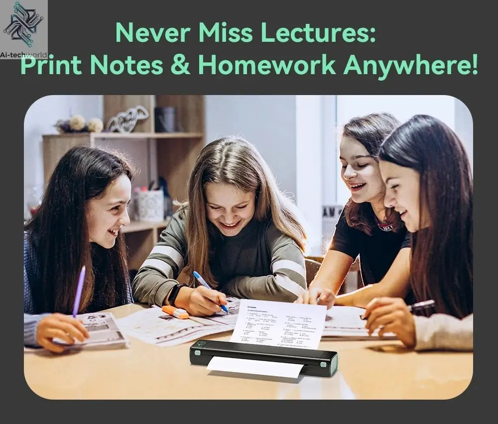 Phomemo M08F Wireless Thermal Printer: Portable Label Maker for Home Office Shipping Ai-TechWorld