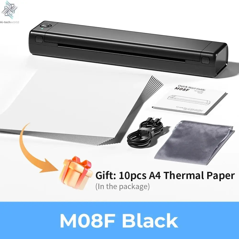 Phomemo M08F Wireless Thermal Printer: Portable Label Maker for Home Office Shipping Ai-TechWorld