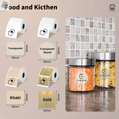 Phomemo M110 Mini Portable Thermal Printer Self-adhesive Label Printer For 3/5/10 rolss Stickers Label Maker Printer Without Ink Ai-TechWorld