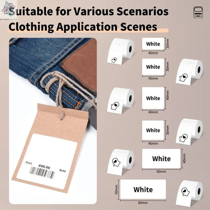 Phomemo M110 Mini Portable Thermal Printer Self-adhesive Label Printer For 3/5/10 rolss Stickers Label Maker Printer Without Ink Ai-TechWorld