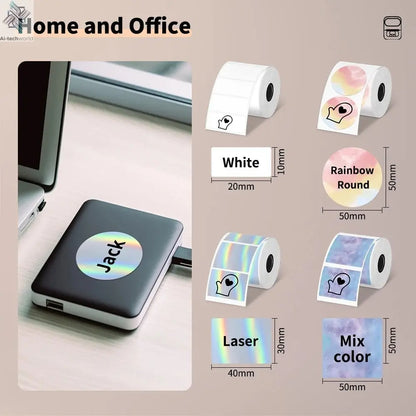 Phomemo M110 Mini Portable Thermal Printer Self-adhesive Label Printer For 3/5/10 rolss Stickers Label Maker Printer Without Ink Ai-TechWorld