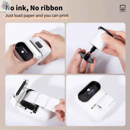 Phomemo M110 Mini Portable Thermal Printer Self-adhesive Label Printer For 3/5/10 rolss Stickers Label Maker Printer Without Ink Ai-TechWorld