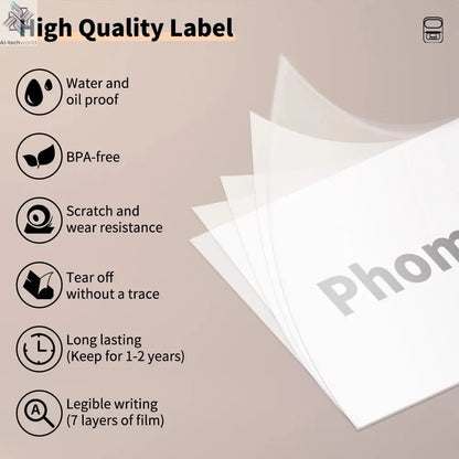 Phomemo M110 Mini Portable Thermal Printer Self-adhesive Label Printer For 3/5/10 rolss Stickers Label Maker Printer Without Ink Ai-TechWorld