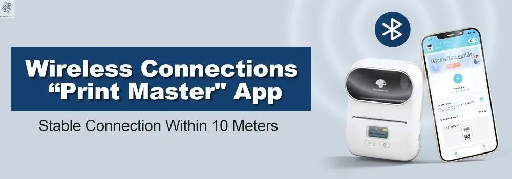 Phomemo M110 Self-adhesive Smart Thermal Label Printer for Business,Barcode Label, Price Tag, Address Wireless Sticker Printer Ai-TechWorld