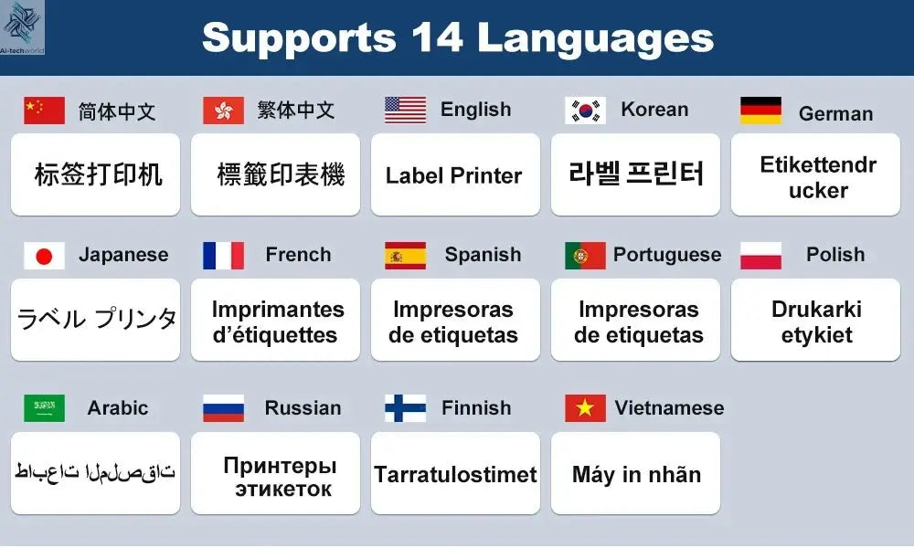 Phomemo M110 Self-adhesive Smart Thermal Label Printer for Business,Barcode Label, Price Tag, Address Wireless Sticker Printer Ai-TechWorld