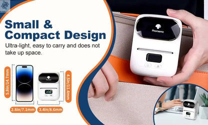Phomemo M110 Self-adhesive Smart Thermal Label Printer for Business,Barcode Label, Price Tag, Address Wireless Sticker Printer Ai-TechWorld