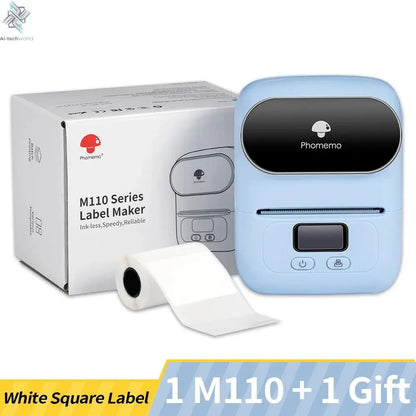 Phomemo M110 Self-adhesive Smart Thermal Label Printer for Business,Barcode Label, Price Tag, Address Wireless Sticker Printer Ai-TechWorld