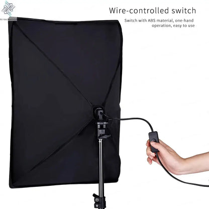 Photography Photo Studio Softbox Lighting Kit With 2.6x3M Background Frame 3pcs Backdrops Tripod Stand Reflector Board 4Umbrella Ai-TechWorld 