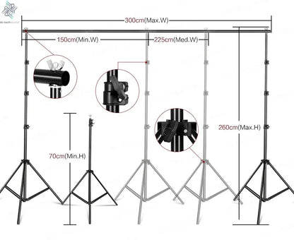 Photography Photo Studio Softbox Lighting Kit With 2.6x3M Background Frame 3pcs Backdrops Tripod Stand Reflector Board 4Umbrella Ai-TechWorld 