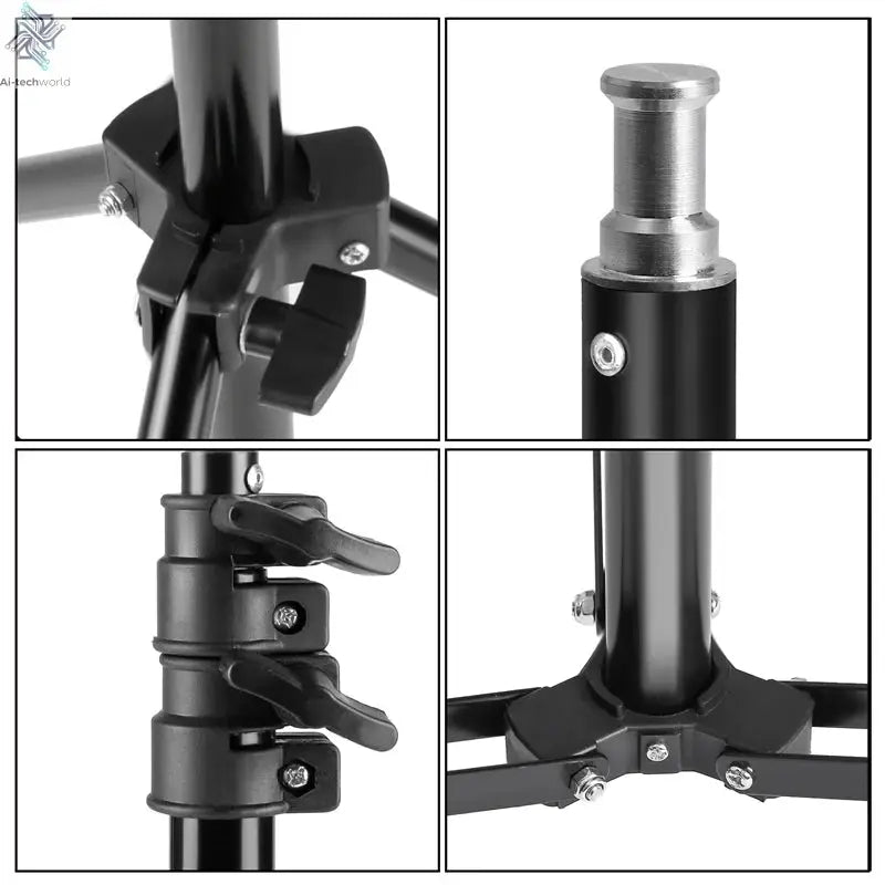 Photography Photo Studio Softbox Lighting Kit With 2.6x3M Background Frame 3pcs Backdrops Tripod Stand Reflector Board 4Umbrella Ai-TechWorld 