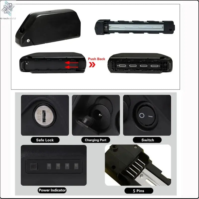 Polly 48V 60V 72V 30AH Ebike Battery Downtube 52V Electric Battery 100A BMS Cham Rider Original 21700 Lithium Lon Battery 3000W - Ai-TechWorld