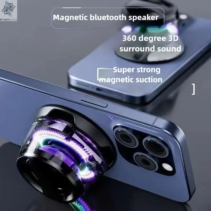 Portable Bluetooth Speakers 5W for Mobile Phone G200 Mini Cooler Sound Box for Computer Car Music Magnetic Wireless Megaphone Ai-TechWorld 