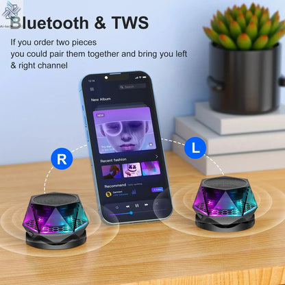 Portable Bluetooth Speakers 5W for Mobile Phone G200 Mini Cooler Sound Box for Computer Car Music Magnetic Wireless Megaphone Ai-TechWorld 