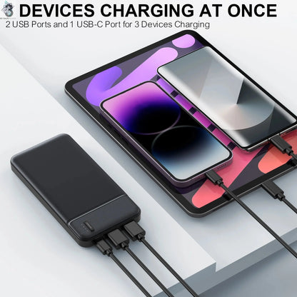 Portable Charger Power Bank 10000mAh, PD 22.5W Battery Pack, Slim Design, 3 Outputs, 2 Input. Ai-TechWorld 