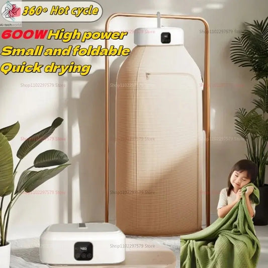 Portable Home Multifunctional Dryer Foldable Travel Clothing Dryer 600W Quick Drying Dryer Sterilization And Removal Of Mites - Ai - TechWorld