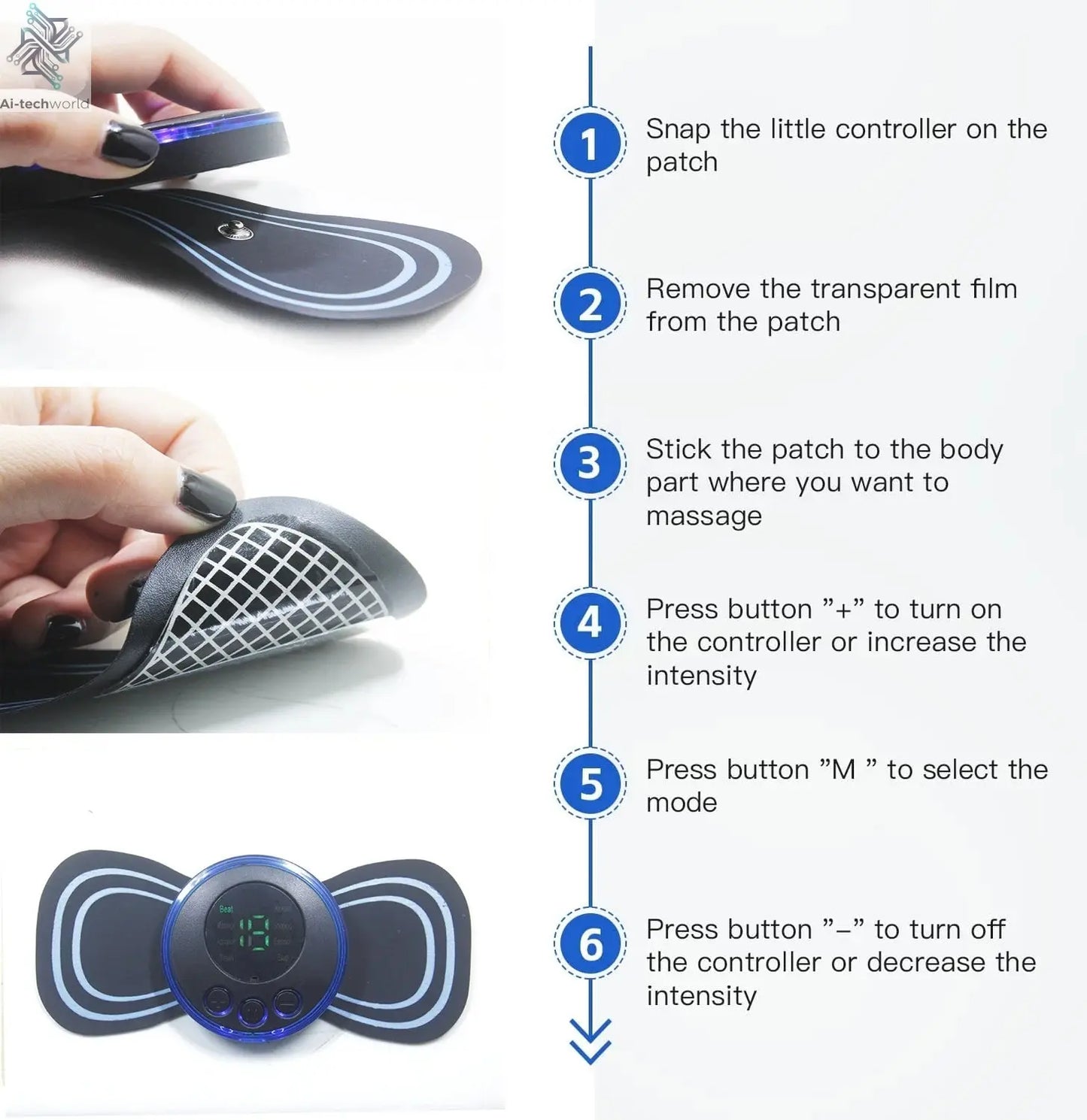 Portable Massage Foot Pad Massage Patch Massage Pen Cervical Neck and Back Full Body Massage Combination Set - Ai - TechWorld