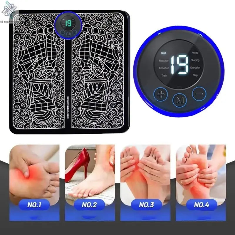 Portable Massage Foot Pad Massage Patch Massage Pen Cervical Neck and Back Full Body Massage Combination Set - Ai - TechWorld