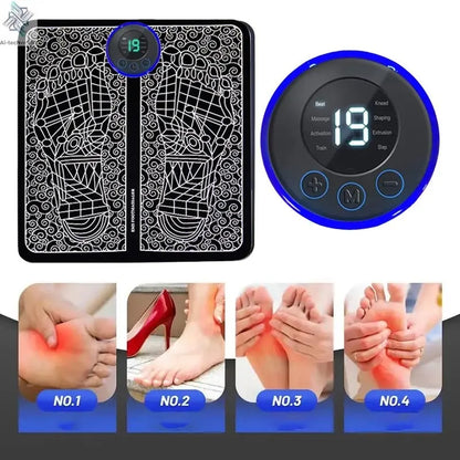 Portable Massage Foot Pad Massage Patch Massage Pen Cervical Neck and Back Full Body Massage Combination Set - Ai - TechWorld