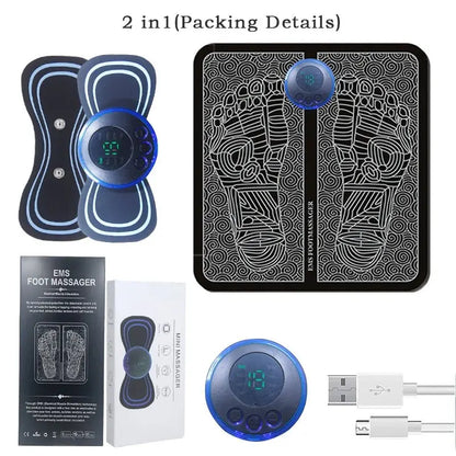 Portable Massage Foot Pad Massage Patch Massage Pen Cervical Neck and Back Full Body Massage Combination Set - Ai - TechWorld