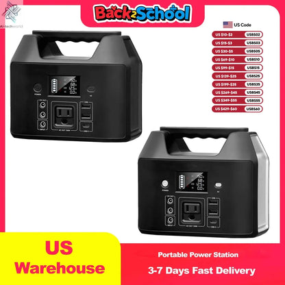 Portable Power Station 300W/150W Solar Generator Power Bank 110V/230V AC/DC/USB/USB C LiFePO4 Battery Pack For Camping CPAP RV Ai-TechWorld 