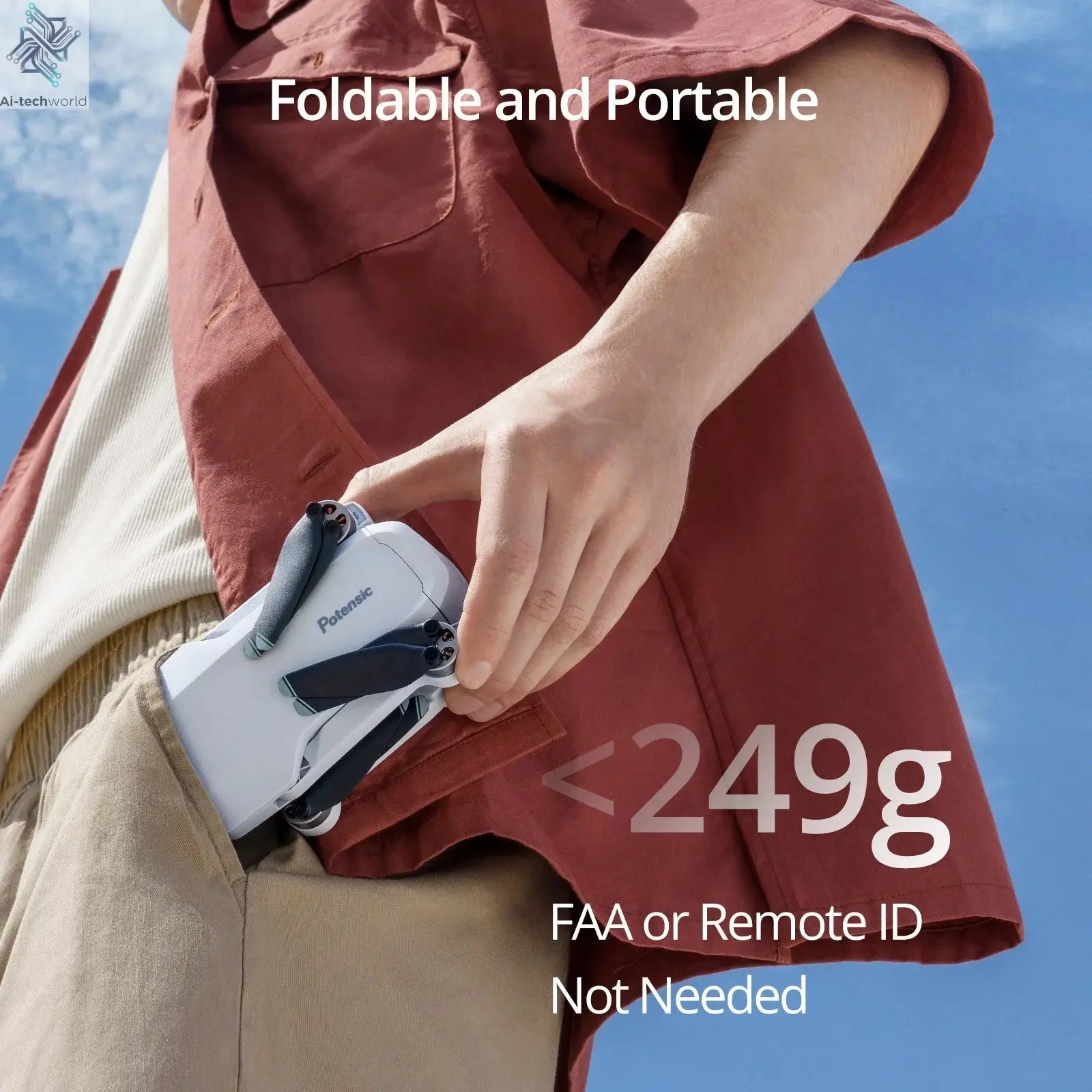 Potensic C0 Mini Drone: 3-Axis Gimbal, 4K Camera - Professional RC Quadcopter Ai-TechWorld