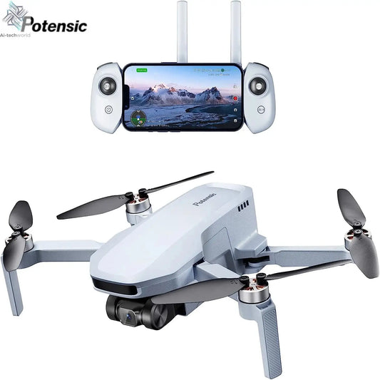 Potensic Drones Under 249g GPS Auto Return Single Axis Gimbal EIS Professional Drone Max 4-KM Waypoint Flight Follow Me-ATOM SE Ai-TechWorld 