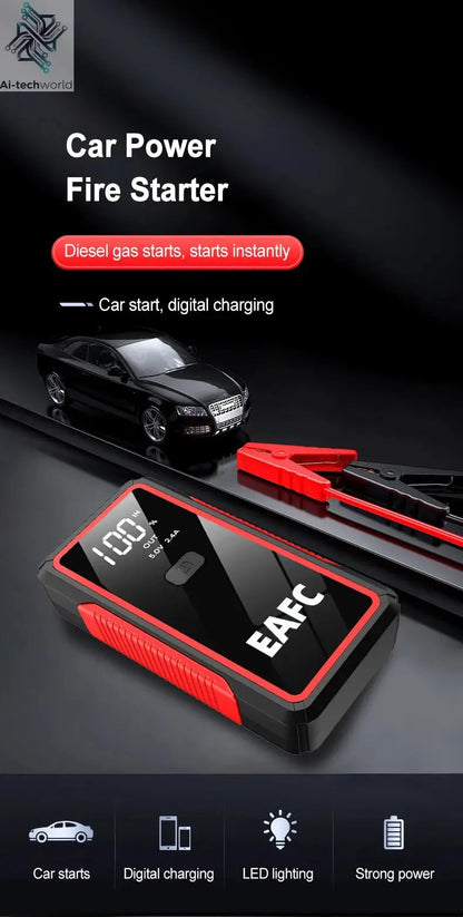 Power Bank 2000A/600A 12V Car Battery Jump Starter Portable Charger Petrol Diesel Auto Starting Device Booster Emergency Starter Ai-TechWorld 