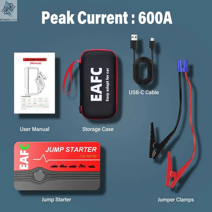 Power Bank 2000A/600A 12V Car Battery Jump Starter Portable Charger Petrol Diesel Auto Starting Device Booster Emergency Starter Ai-TechWorld 