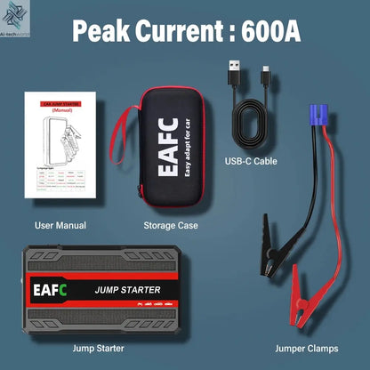 Power Bank 2000A/600A 12V Car Battery Jump Starter Portable Charger Petrol Diesel Auto Starting Device Booster Emergency Starter Ai-TechWorld 