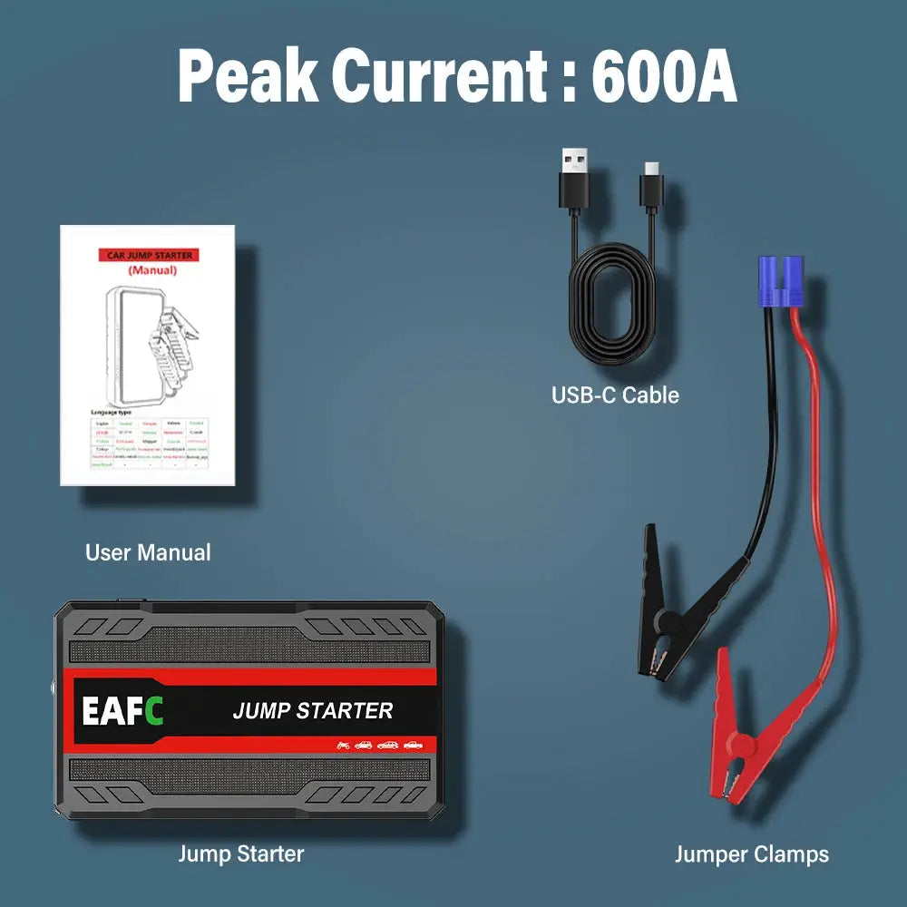 Power Bank 2000A/600A 12V Car Battery Jump Starter Portable Charger Petrol Diesel Auto Starting Device Booster Emergency Starter Ai-TechWorld 
