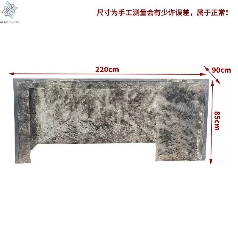 Premium Light Luxury Transparent Resin Hotel Front Desk Restaurant Villa Kitchen Partition Luminous Crystal Glacier Island Table Ai-TechWorld 