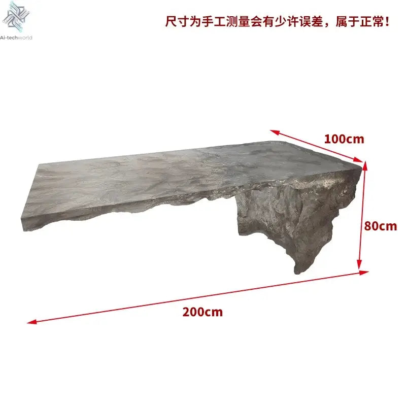 Premium Light Luxury Transparent Resin Hotel Front Desk Restaurant Villa Kitchen Partition Luminous Crystal Glacier Island Table Ai-TechWorld 