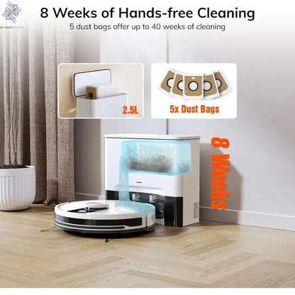 Pro Robot Vacuum And Mop Combo, Self Emptying Station For 60 Days Ai-TechWorld 
