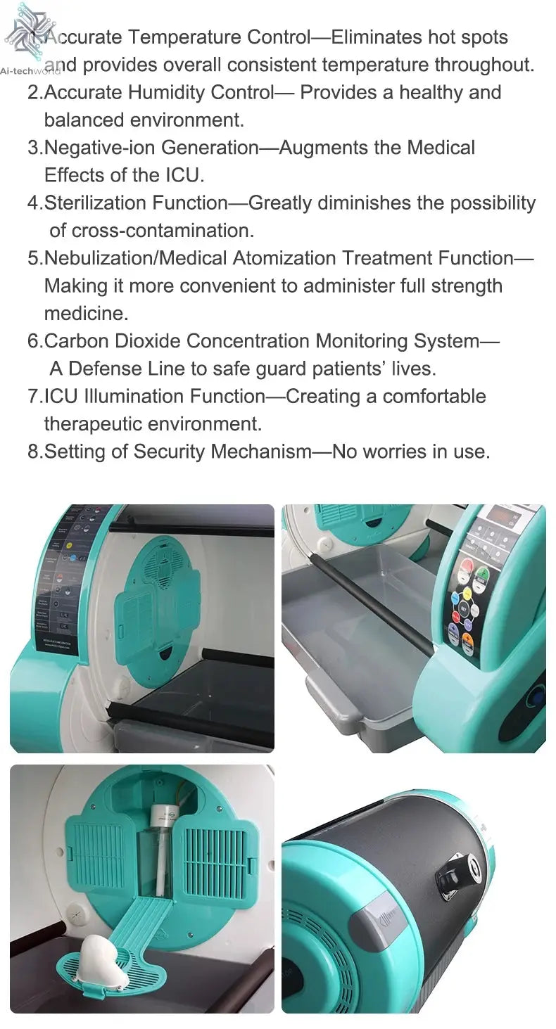 Professional Auto Adjustable Clinic Care  Hyperbaric Oxygen Chamber Animal Health Incubator with CE Ai-TechWorld 