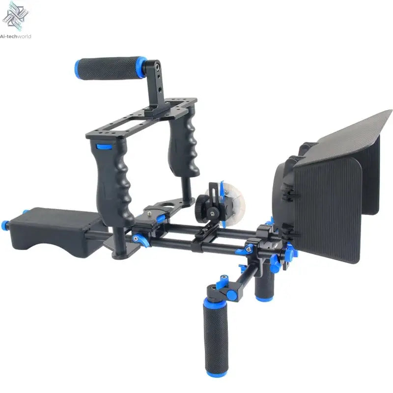 Professional DSLR Rig Shoulder Video Camera Stabilizer Support Cage/Matte Box/Follow Focus For Canon Nikon Sony Camera Camcorder Ai-TechWorld 