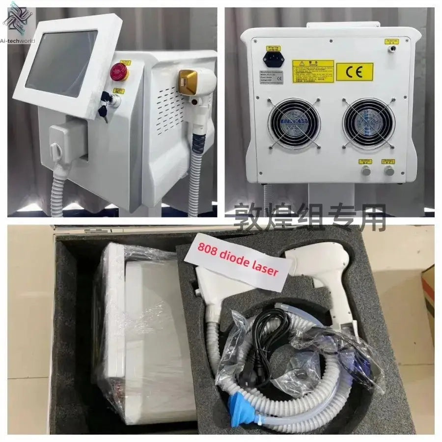 Professional Ice Titanium 808nm Diode Laser Hair Removal Machine with Triple Wavelengths for Painless Permanent Depilation Ai-TechWorld 