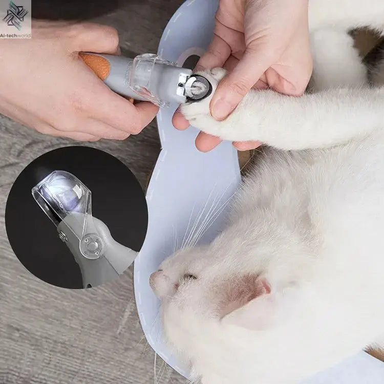 Professional Pet Nail Clipper Scissors With LED Light Cat Dog Nail Clippers Tool Scissors Nail Toeclaw Cutter Scissors Pet Suppl Ai-TechWorld 