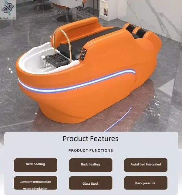 Professional Shampoo Chair Wash Hair Salon Head Spa Bed Shampoo Chair Stylist Luxury Electronic Massage Full Cadeiras Furniture Ai-TechWorld 