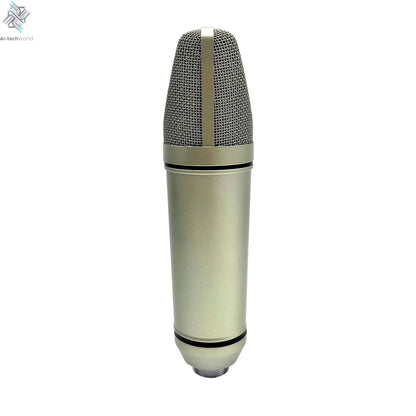Professional Studio Condenser Microphone PC Computer Laptop Mic Singing Karaoke Streaming Wired Pro Microphn Mike Sound Mikrofon Ai-TechWorld 