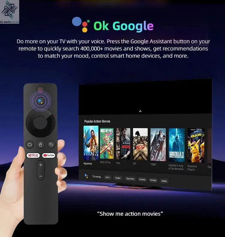 Q10 Android14 8K HDR10+ Smart TV Box Allwinner H313 128G Dual Wifi BT5.0 Set Top Box Media Player with Google Voice Assistant Ai-TechWorld 