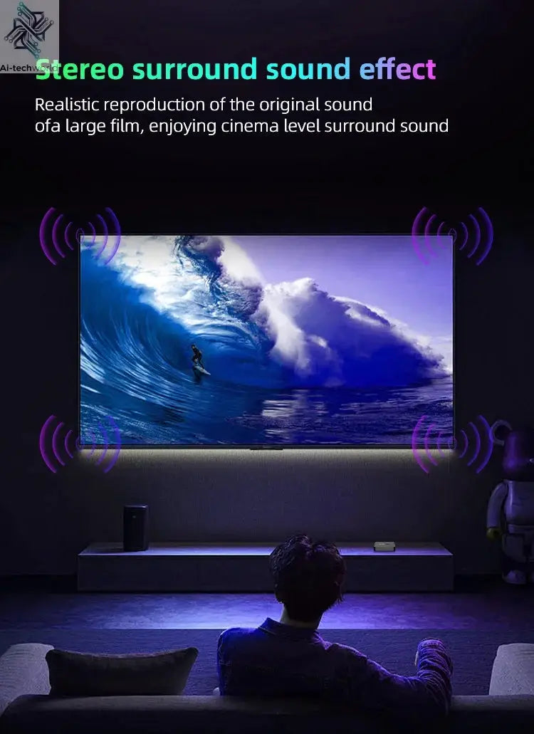 Q10 Android14 8K HDR10+ Smart TV Box Allwinner H313 128G Dual Wifi BT5.0 Set Top Box Media Player with Google Voice Assistant Ai-TechWorld 
