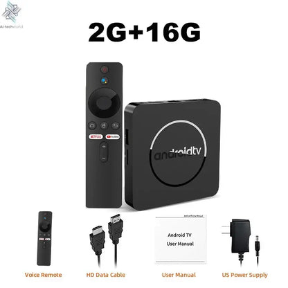 Q10 Android14 8K HDR10+ Smart TV Box Allwinner H313 128G Dual Wifi BT5.0 Set Top Box Media Player with Google Voice Assistant Ai-TechWorld 
