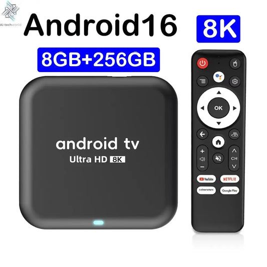 Q18 8K RK3518 Smart TV Box Android 16 Google Assistant BT6.0 Ram 4GB 8GB Rom 64GB 128GB 256GB Wifi 5G Media Player Set Top Box Ai-TechWorld 